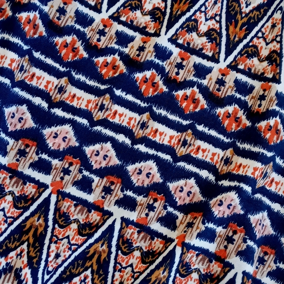 Bohemian Women's Brown Boho Print Semi Cropped Wide Leg Palazzo Pants M - Picture 6 of 16